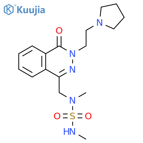 4-{[(dimethylsulfamoyl)amino]methyl}-2-[2-(pyrrolidin-1-yl)ethyl]-1,2-dihydrophthalazin-1-one structure