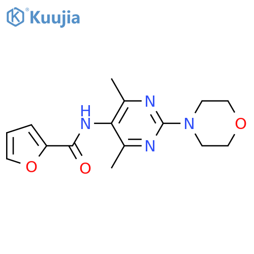 N-4,6-dimethyl-2-(morpholin-4-yl)pyrimidin-5-ylfuran-2-carboxamide structure