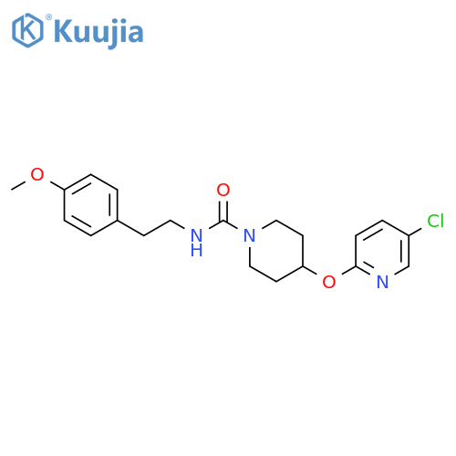 4-[(5-chloropyridin-2-yl)oxy]-N-[2-(4-methoxyphenyl)ethyl]piperidine-1-carboxamide structure