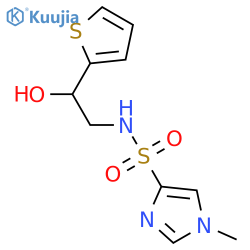 N-2-hydroxy-2-(thiophen-2-yl)ethyl-1-methyl-1H-imidazole-4-sulfonamide structure
