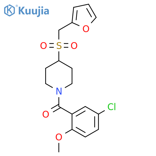 1-(5-chloro-2-methoxybenzoyl)-4-(furan-2-yl)methanesulfonylpiperidine structure