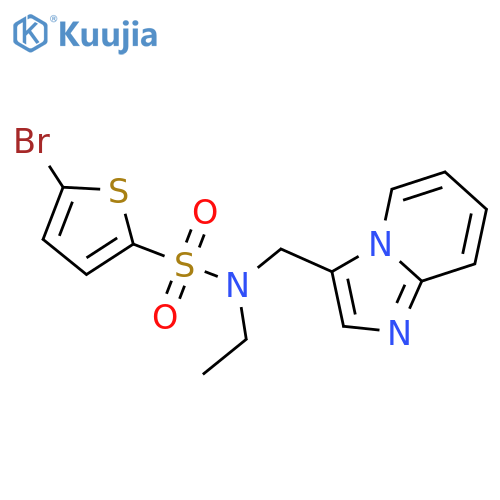 5-bromo-N-ethyl-N-({imidazo[1,2-a]pyridin-3-yl}methyl)thiophene-2-sulfonamide structure