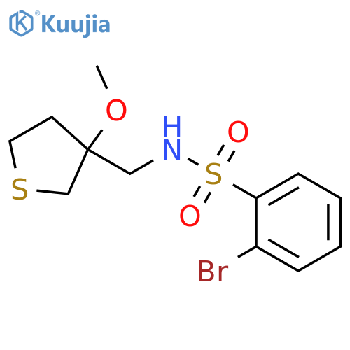 2-bromo-N-(3-methoxythiolan-3-yl)methylbenzene-1-sulfonamide structure