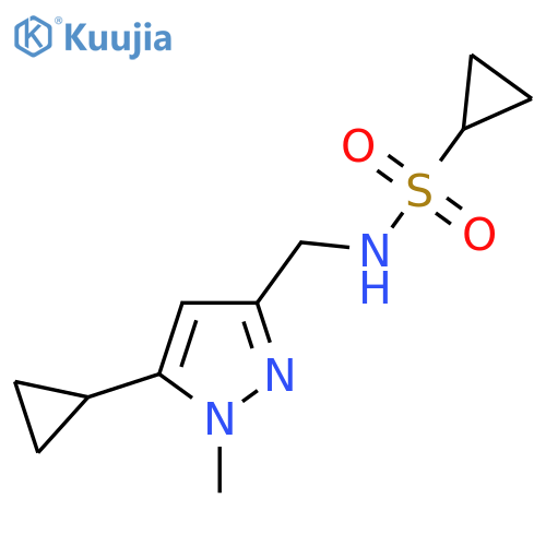 N-(5-cyclopropyl-1-methyl-1H-pyrazol-3-yl)methylcyclopropanesulfonamide structure