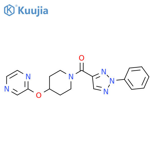 2-{[1-(2-phenyl-2H-1,2,3-triazole-4-carbonyl)piperidin-4-yl]oxy}pyrazine structure