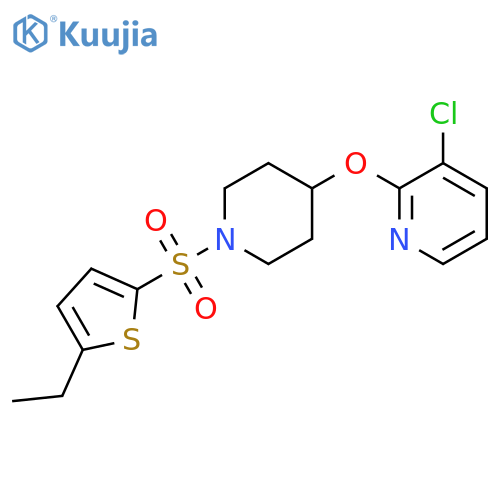 3-chloro-2-({1-[(5-ethylthiophen-2-yl)sulfonyl]piperidin-4-yl}oxy)pyridine structure