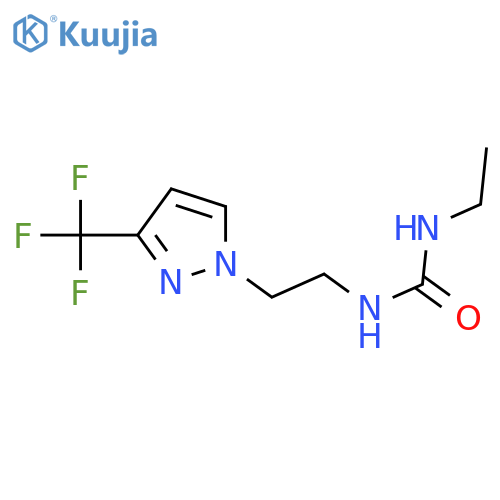 3-ethyl-1-{2-3-(trifluoromethyl)-1H-pyrazol-1-ylethyl}urea structure