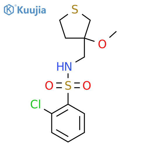 2-chloro-N-(3-methoxythiolan-3-yl)methylbenzene-1-sulfonamide structure