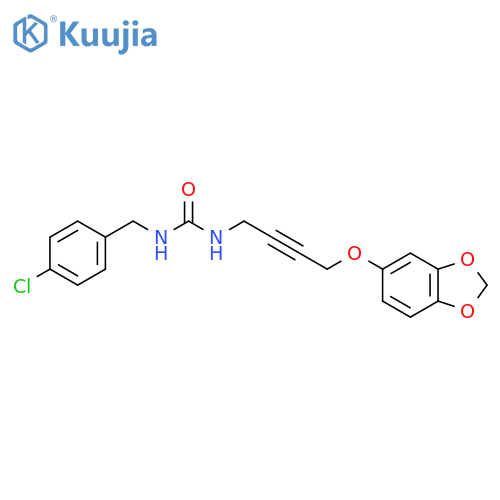 3-4-(2H-1,3-benzodioxol-5-yloxy)but-2-yn-1-yl-1-(4-chlorophenyl)methylurea structure