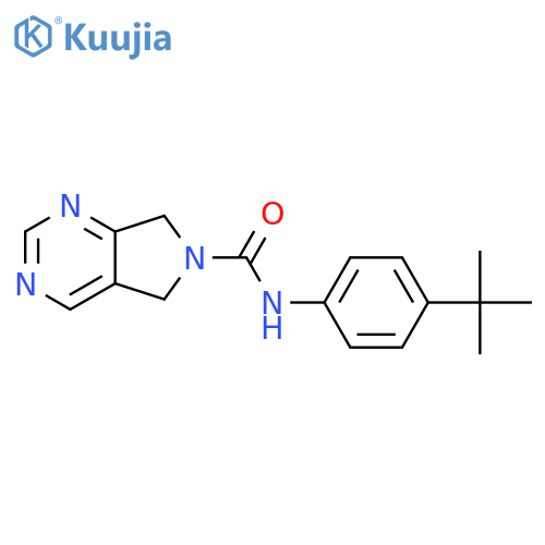 N-(4-tert-butylphenyl)-5H,6H,7H-pyrrolo3,4-dpyrimidine-6-carboxamide structure