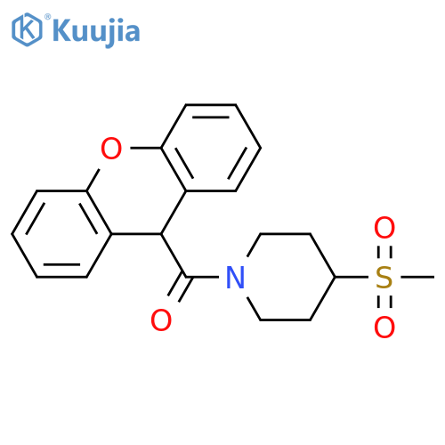 4-methanesulfonyl-1-(9H-xanthene-9-carbonyl)piperidine structure