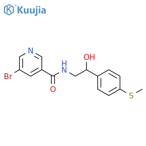 5-bromo-N-{2-hydroxy-2-4-(methylsulfanyl)phenylethyl}pyridine-3-carboxamide structure