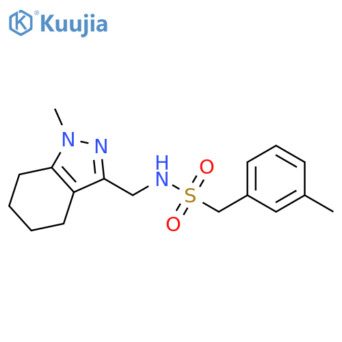 N-(1-methyl-4,5,6,7-tetrahydro-1H-indazol-3-yl)methyl-1-(3-methylphenyl)methanesulfonamide structure