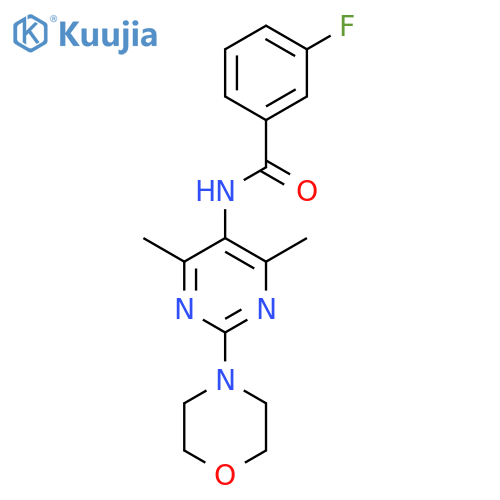 N-4,6-dimethyl-2-(morpholin-4-yl)pyrimidin-5-yl-3-fluorobenzamide structure