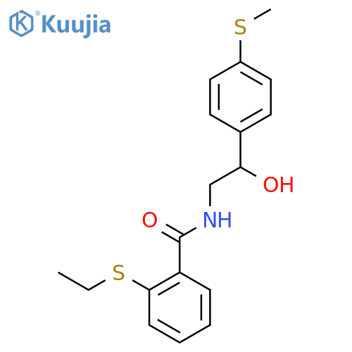 2-(ethylsulfanyl)-N-{2-hydroxy-2-4-(methylsulfanyl)phenylethyl}benzamide structure