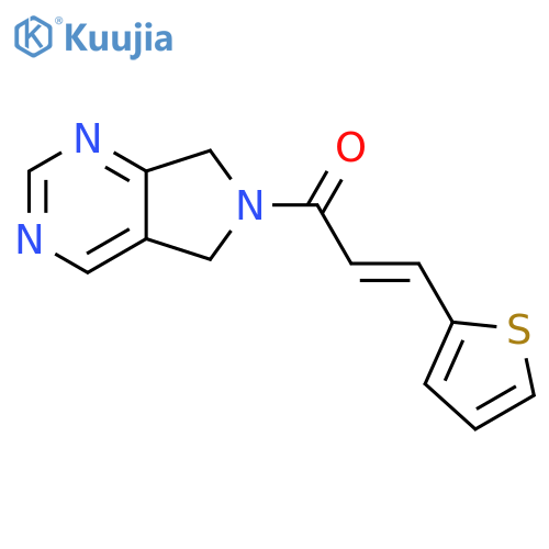 (2E)-1-{5H,6H,7H-pyrrolo3,4-dpyrimidin-6-yl}-3-(thiophen-2-yl)prop-2-en-1-one structure