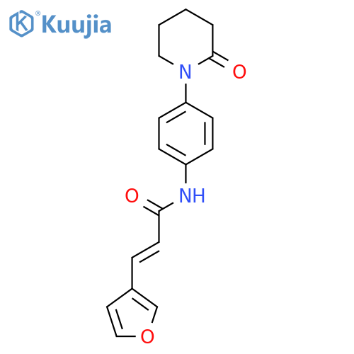 (2E)-3-(furan-3-yl)-N-4-(2-oxopiperidin-1-yl)phenylprop-2-enamide structure