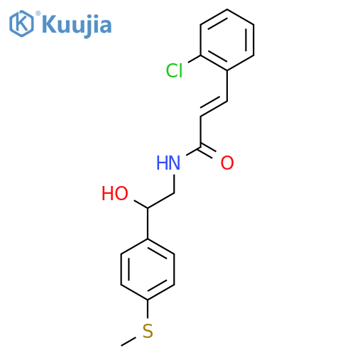 (2E)-3-(2-chlorophenyl)-N-{2-hydroxy-2-4-(methylsulfanyl)phenylethyl}prop-2-enamide structure
