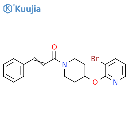 (2E)-1-{4-[(3-bromopyridin-2-yl)oxy]piperidin-1-yl}-3-phenylprop-2-en-1-one structure
