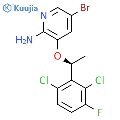 (S)-5-Bromo-3-(1-(2,6-dichloro-3-fluorophenyl)-ethoxy)pyridin-2-amine structure