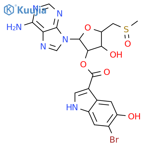 5'-Thioadenosine; S-Me, S-oxide, 2'-O-(6-bromo-5-hydroxy-1H-indole-3-carbonyl) (2) structure