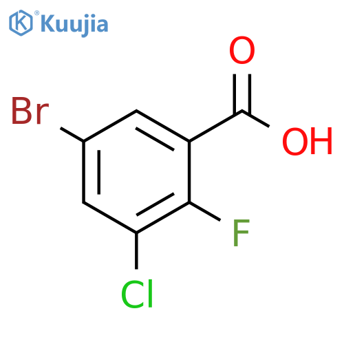 5-BROMO-3-CHLORO-2-FLUOROBENZOIC ACID structure