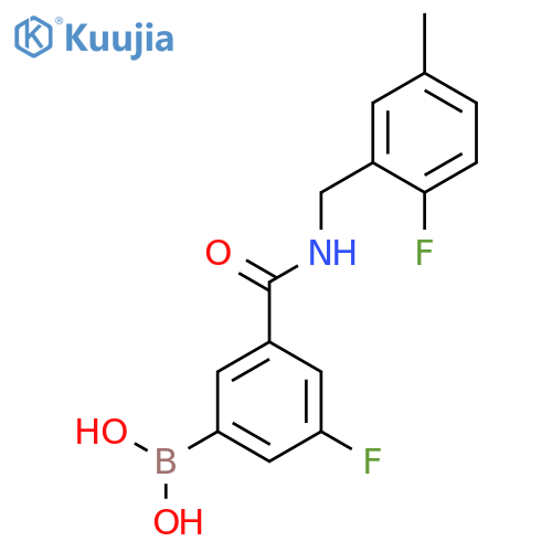 3-Fluoro-5-(2-fluoro-5-methylbenzylcarbamoyl)benzeneboronic acid structure