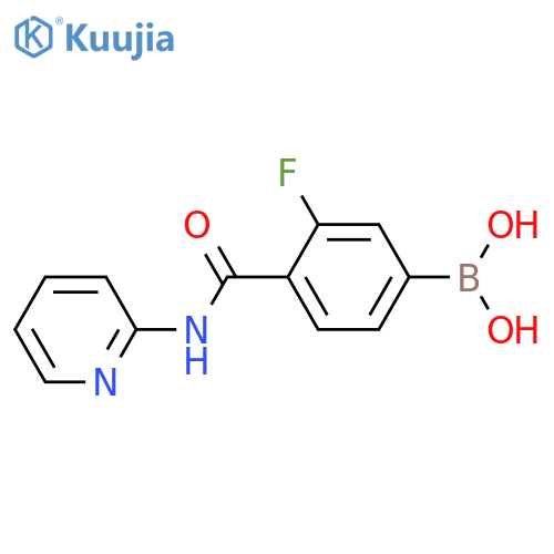 3-Fluoro-4-(2-pyridylcarbamoyl)benzeneboronic acid structure