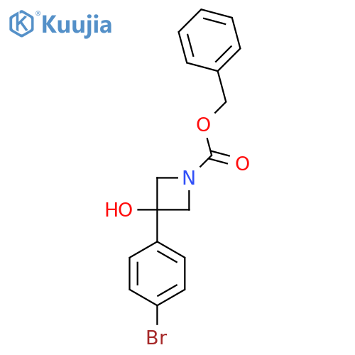 Benzyl 3-(4-bromophenyl)-3-hydroxyazetidine-1-carboxylate structure