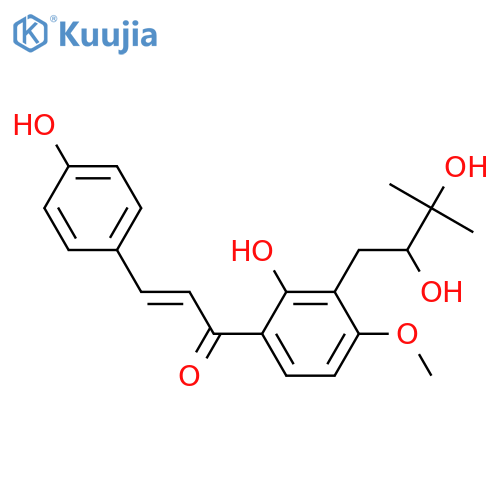 2',4,4'-Trihydroxy-3'-prenylchalcone; (E)-form, 2'',3''-Dihydro, 2''ξ,3''-dihydroxy, 4'-Me ether structure