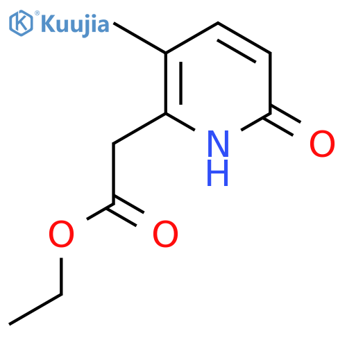 Ethyl 2-(3-methyl-6-oxo-1,6-dihydropyridin-2-yl)acetate structure