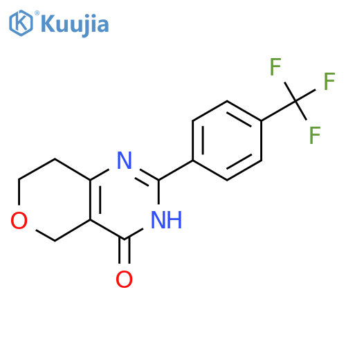 2-(4-(Trifluoromethyl)phenyl)-7,8-dihydro-3H-pyrano[4,3-D]pyrimidin-4(5H)-one structure