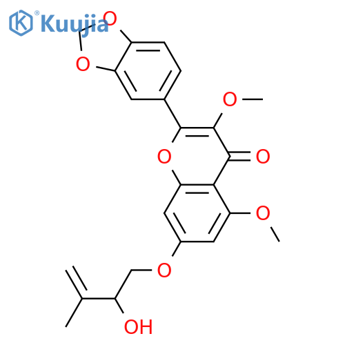 3,3',4',5,7-Pentahydroxyflavone; 7-O-(2-Hydroxy-3-methyl-3-butenyl), 3',4'-methylene, 3,5-di-Me ether structure