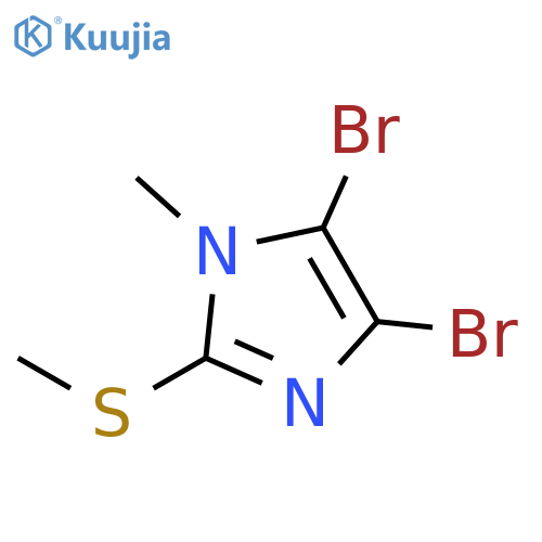 1H-Imidazole, 4,5-dibromo-1-methyl-2-(methylthio)- structure
