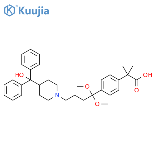 Benzeneacetic acid, 4-[4-[4-(hydroxydiphenylmethyl)-1-piperidinyl]-1,1-dimethoxybutyl]-α,α-dimethyl- structure