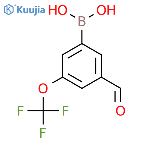 3-Formyl-5-(trifluoromethoxy)phenylboronic acid structure