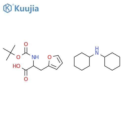 Dicyclohexylamine (S)-2-((tert-butoxycarbonyl)amino)-3-(furan-2-yl)propanoate structure