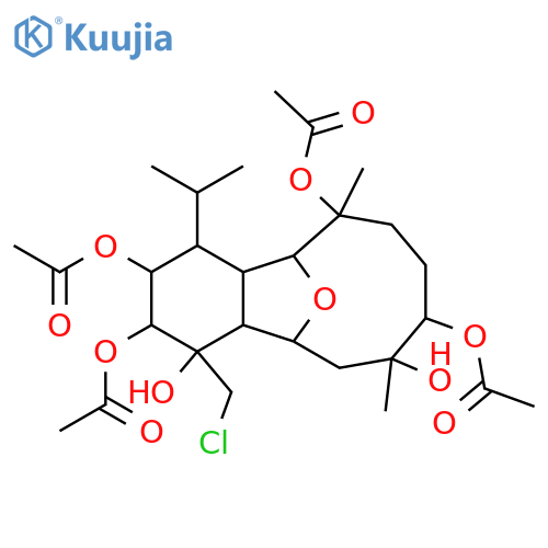 18-Chloro-6,13-epoxy-2,3,4,8,9,12-eunicellanehexol; (2α,3α,4α,6α,8α,9β,12β,13α)-form, 2,3,9,12-Tetra-Ac structure