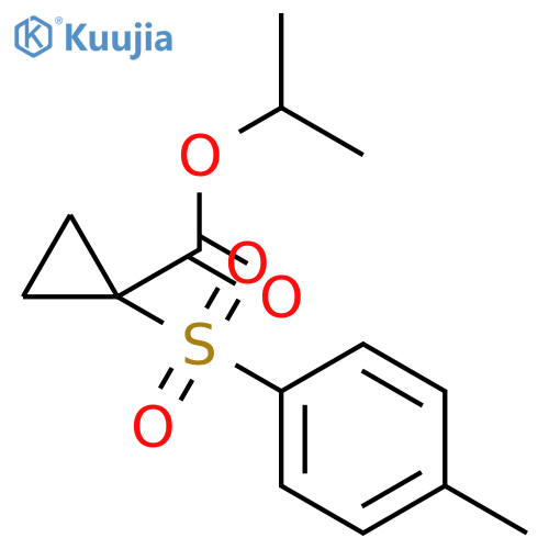 Cyclopropanecarboxylicacid, 1-[(4-methylphenyl)sulfonyl]-, 1-methylethyl ester structure