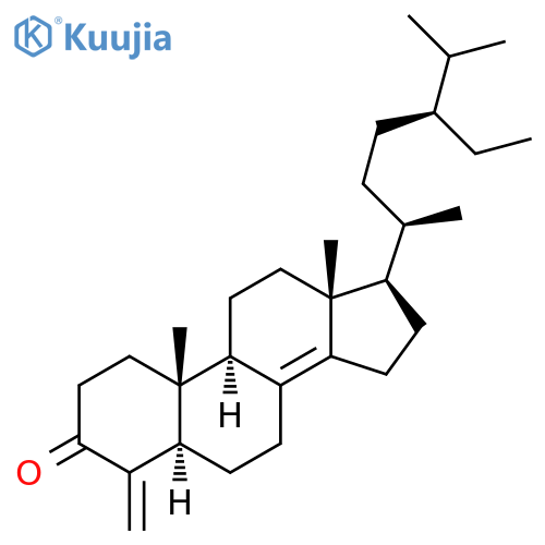 Stigmast-8(14)-en-3-one,4-methylene-, (5a,24S)-(9CI) structure