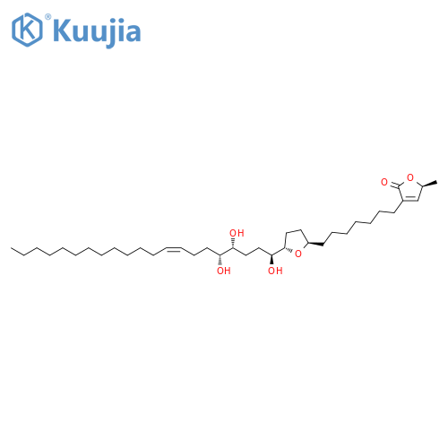 2(5H)-Furanone,5-methyl-3-[7-[(2R,5S)-tetrahydro-5-[(1S,4R,5R,8Z)-1,4,5-trihydroxy-8-heneicosen-1-yl]-2-furanyl]heptyl]-,(5S)- structure