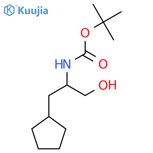 Tert-butyl N-(1-cyclopentyl-3-hydroxypropan-2-yl)carbamate structure