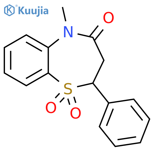 5-methyl-2-phenyl-2,3,4,5-tetrahydro-1lambda6,5-benzothiazepine-1,1,4-trione structure