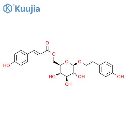 b-D-Glucopyranoside,2-(4-hydroxyphenyl)ethyl, 6-[(2E)-3-(4-hydroxyphenyl)-2-propenoate] structure
