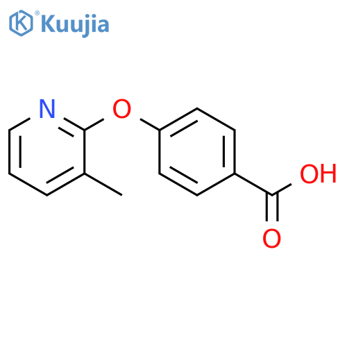 4-(3-methylpyridin-2-yl)oxybenzoic acid structure