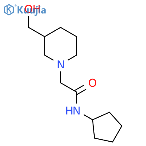 N-Cyclopentyl-2-[3-(hydroxymethyl)piperidin-1-yl]acetamide structure