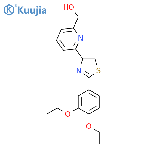 (6-(2-(3,4-Diethoxyphenyl)thiazol-4-yl)pyridin-2-yl)methanol structure