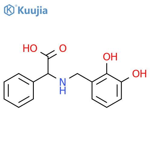 2-{(2,3-dihydroxyphenyl)methylamino}-2-phenylacetic acid structure