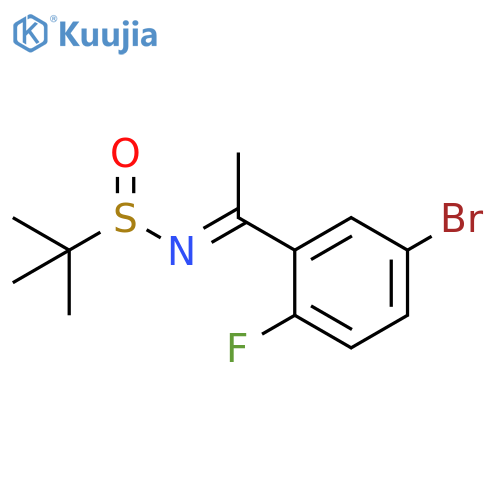 2-Propanesulfinamide, N-[1-(5-bromo-2-fluorophenyl)ethylidene]-2-methyl-, [N(E),S(S)]- structure