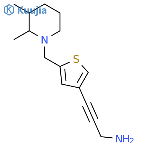 3-{5-[(2,3-Dimethylpiperidin-1-yl)methyl]thiophen-3-yl}prop-2-yn-1-amine structure